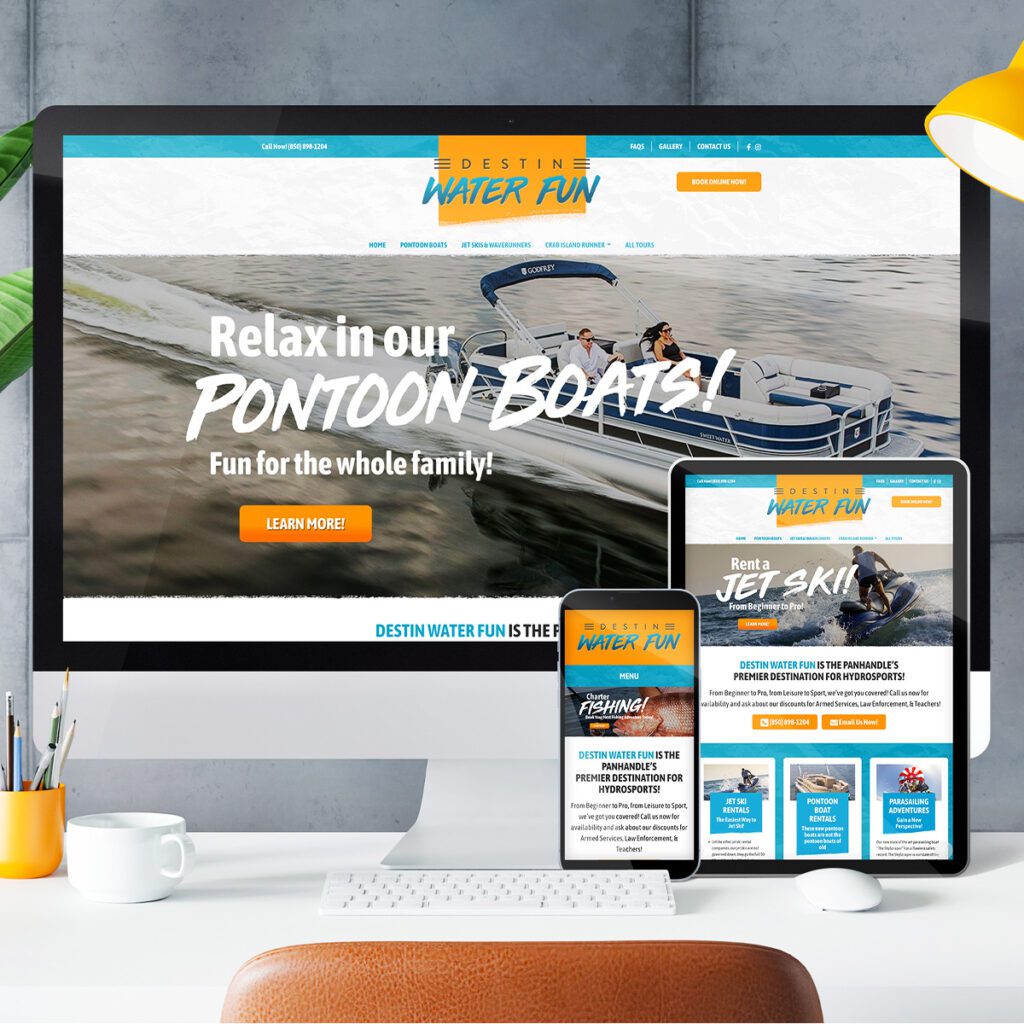 destin water fun website design