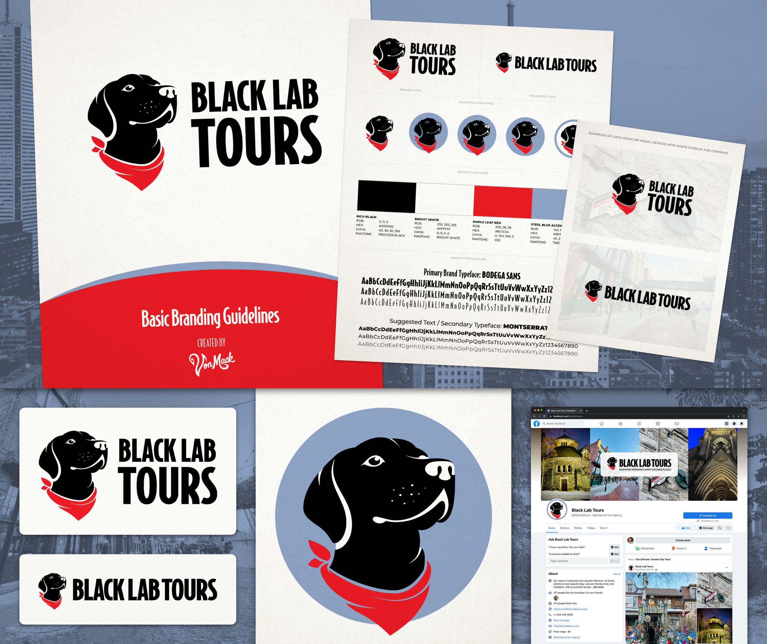 black lab tours toronto canada branding