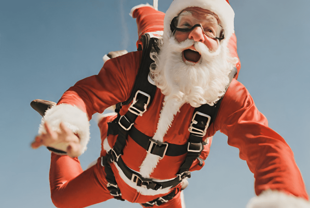 santa skydiving