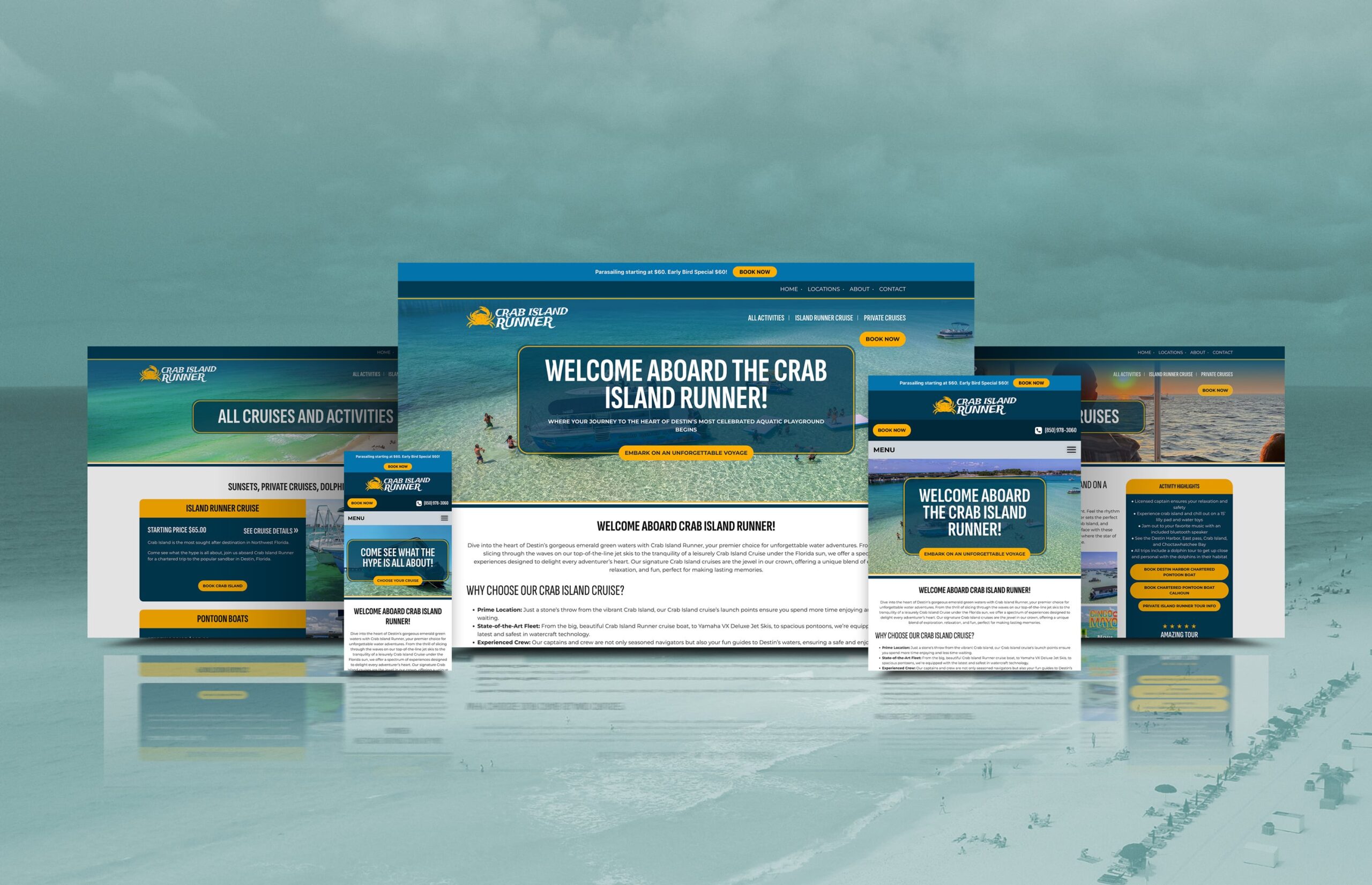 Crab Island Runner website Multiple Devices