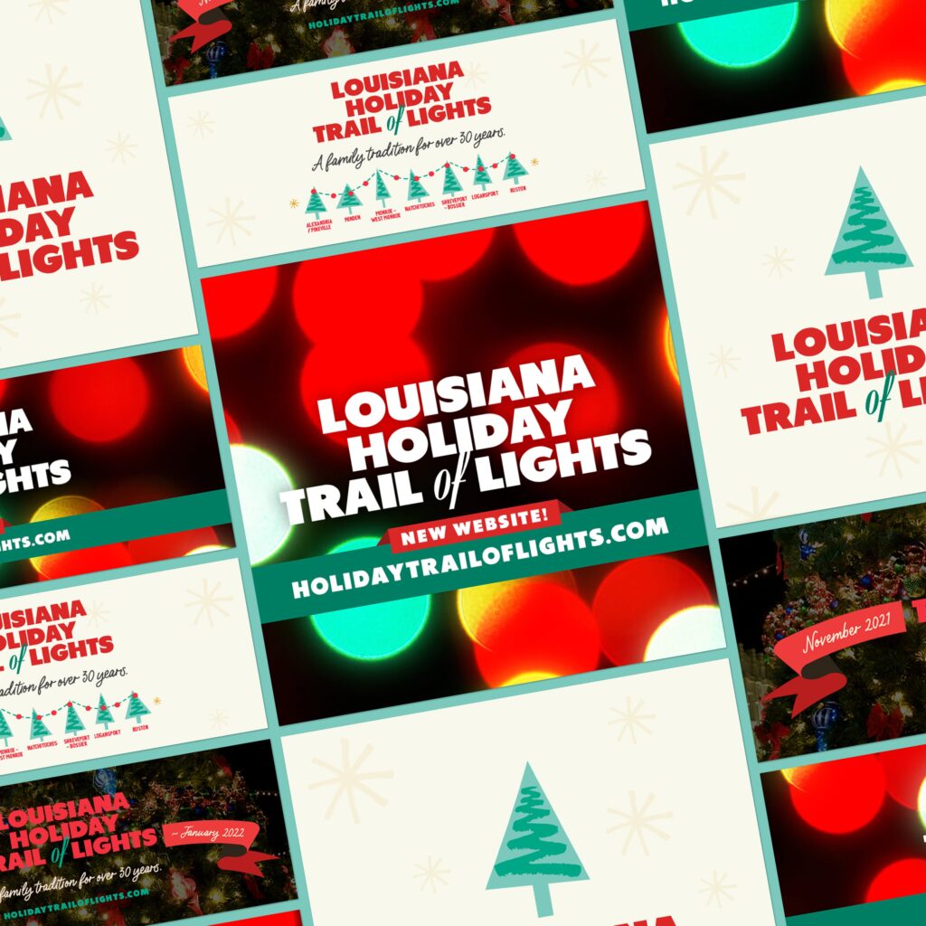 louisiana holiday trail of lights social branding