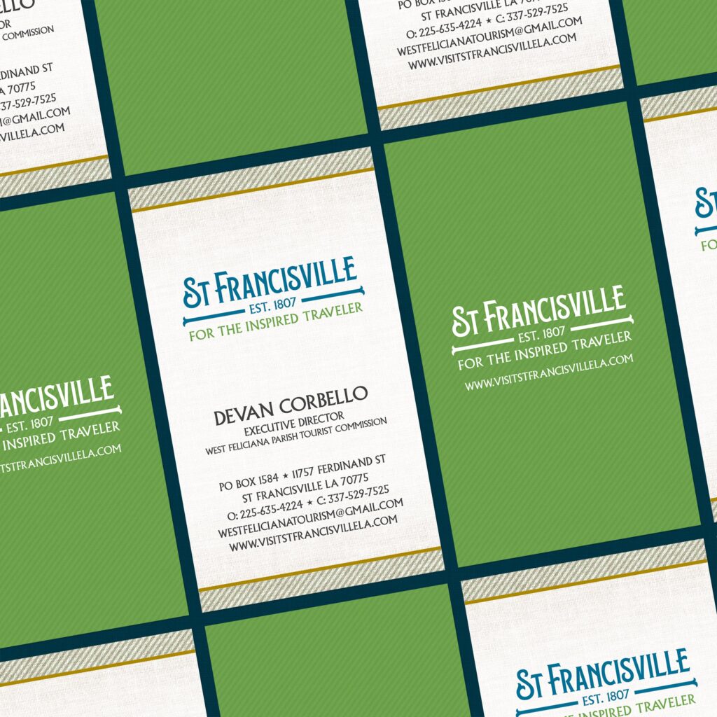 st. francisville branding business cards