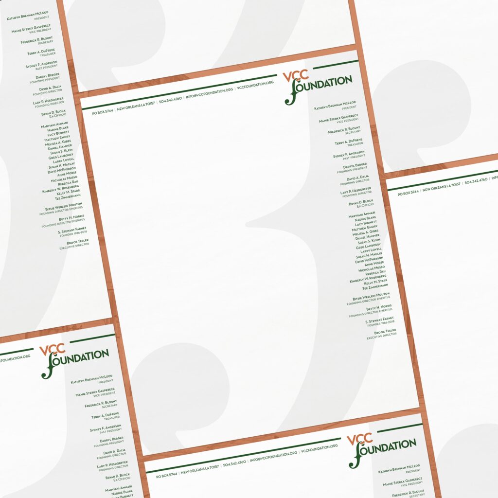 vccf letterhead branding