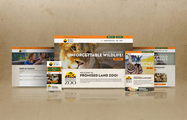 Responsive tourism website design for Promised Land Zoo by Von Mack Agency