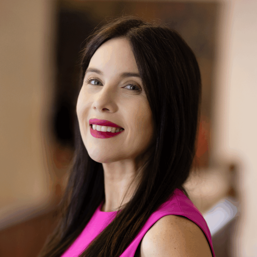 marica mackenroth brewster in pink headshot
