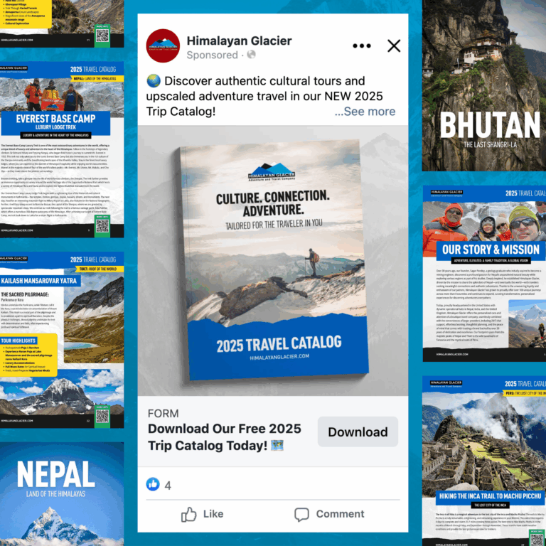 Google Ads strategy for multi-day trekking tours with Himalayan Glacier