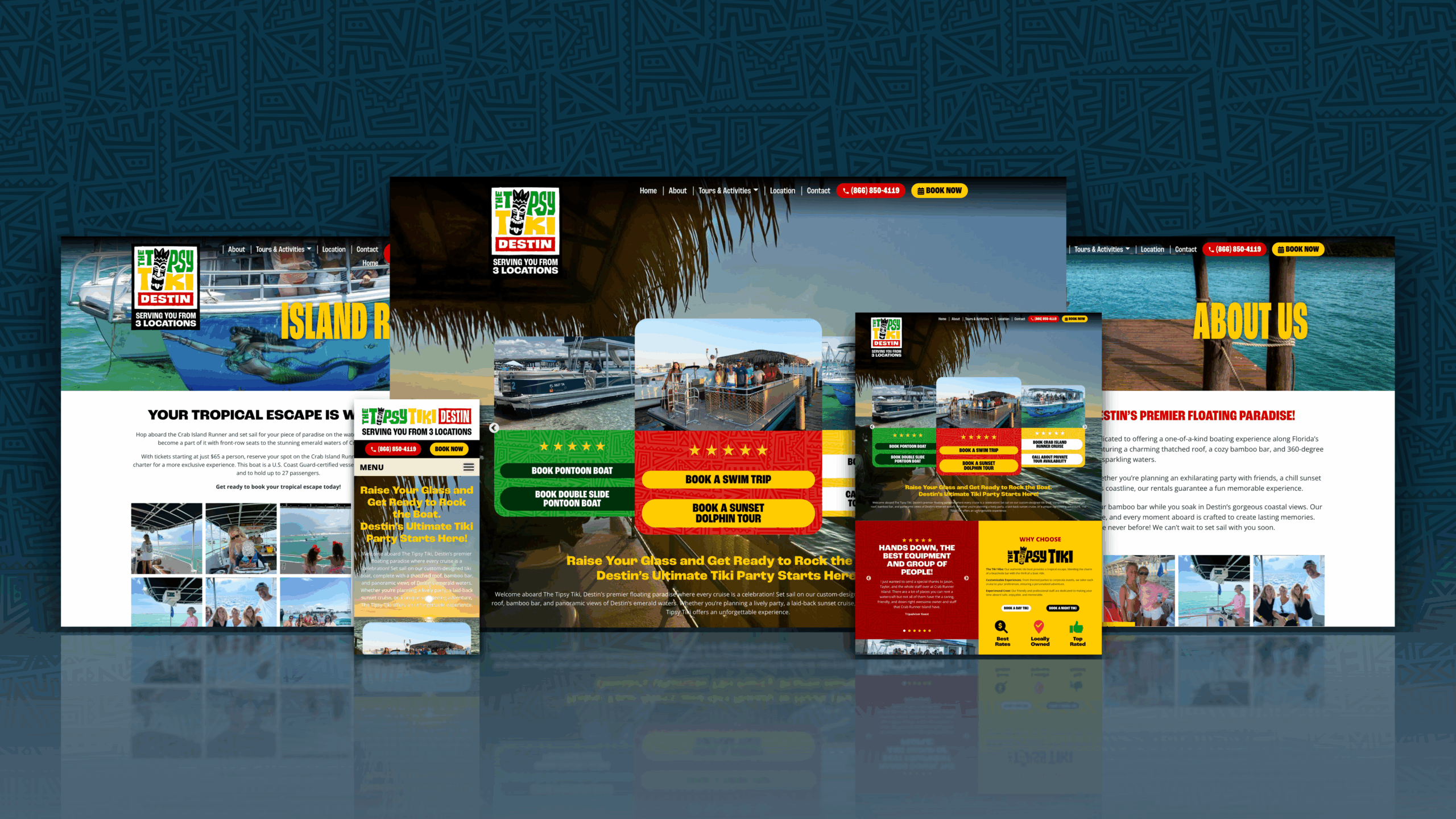 Tipsy Tiki Destin branding and website design by Von Mack Agency