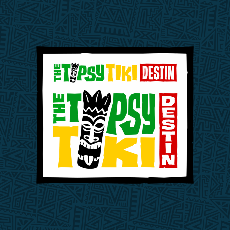 Alternate tiki logo design for Tipsy Tiki Destin branding project