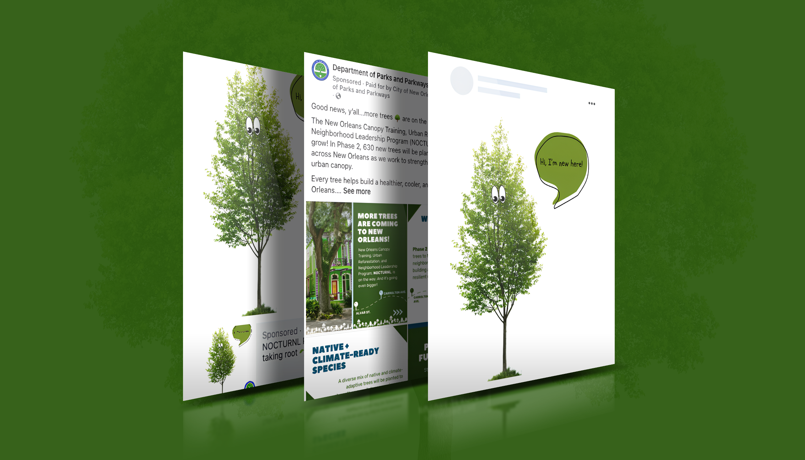 City of New Orleans Parks and Parkways Meta advertising campaign by Von Mack Agency